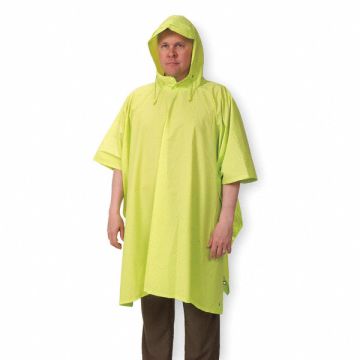 Rain Poncho Reusable Yellow/Green 50 L
