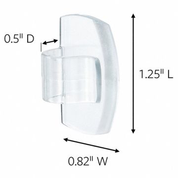 Cord Clips Plastic Clear