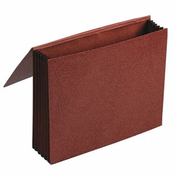 Expandable File Wallet 5 1/4 Red Fiber