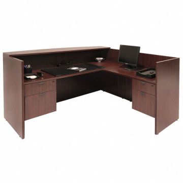 Reception Desk 71x42x82 In Mahogany