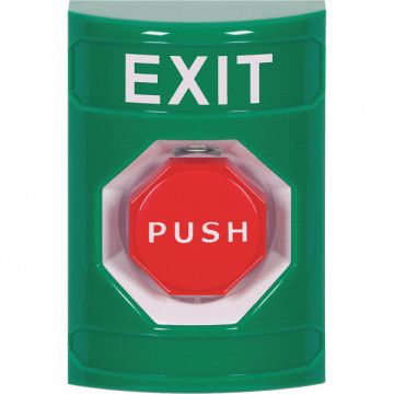 Exit Push Button Grn SPDT Relay 2-7/8 D