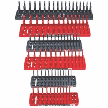 Socket Tray Set ABS Plastic Gray Red