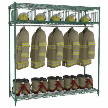 Turnout Gear Rack Free Stand 5 Comprtmnt