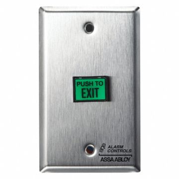 Exit Button Single Gang Stainless Steel