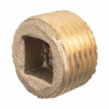 Square Socket Plug Brass 3/4 in MNPT