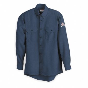 D1295 FR Long Sleeve Shirt Navy M Button