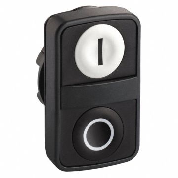 Non-Illum Push Button I/O Black/White