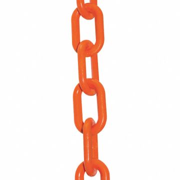 Plastic Chain 2 50 ft L Safety Orange