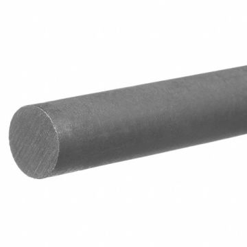 Plastic Rod PVC Type 2 6 Dia 3ftL Gray