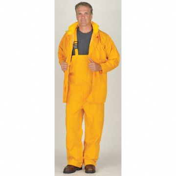 Rain Suit w/Jacket/Bib Unrated Yellow XL