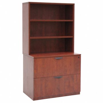 Hutch w/ Lateral File Legacy Cherry