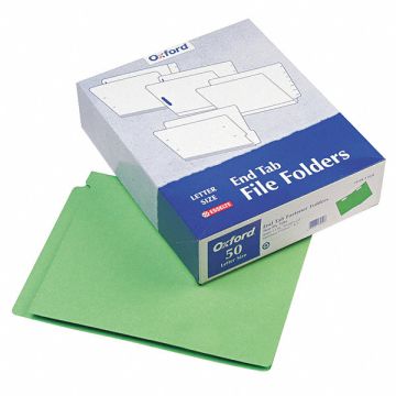 Letter File Folders Green PK50