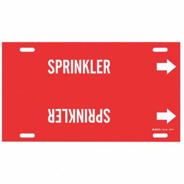 Pipe Marker Sprinkler 8 in H 16 in W