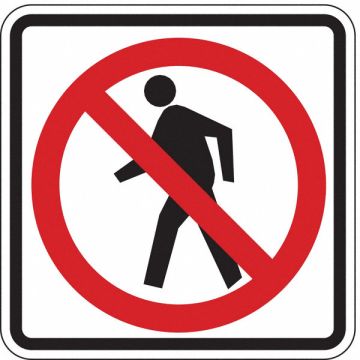 No Pedestrian Crossing Sign 24 x 24