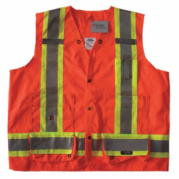 Safety Vest Orange/Red M Snap
