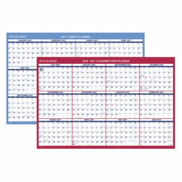 Horizontal Erase Wall Planner 2-Sided