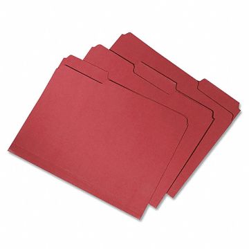 Folder Letter 1/3 Cut Rcycld Red PK100