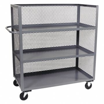 Stock Cart Mesh 3-Sided (3) Shelves