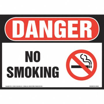 No Smoking OSHA Sign 14 x 10 Vinyl