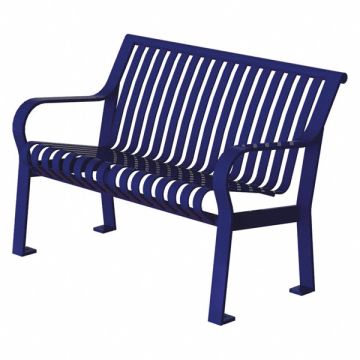 Outdoor Bench 48 in L 27-1/2 in W Blue