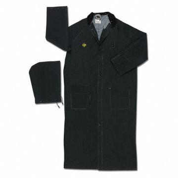Raincoat with Detachable Hood Black S