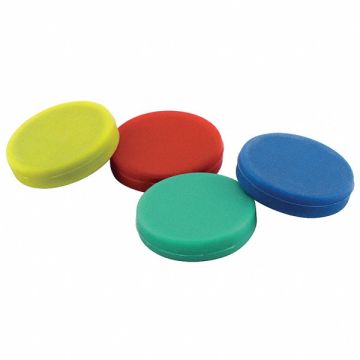 Disc Magnets Red Blue Green Yellow PK4