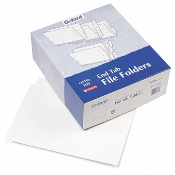 Letter File Folders White PK100