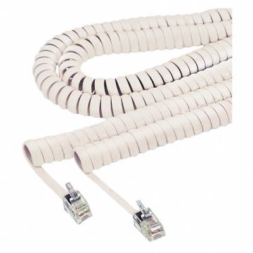 Coiled Phone Cord 12 ft Ivory