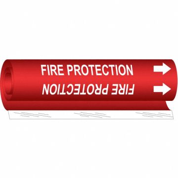 Pipe Marker Fire Protection 5in H 8in W