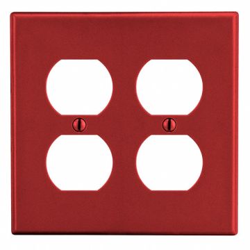 Duplex Receptacle Wall Plate Red