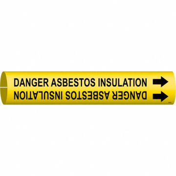 Pipe Mrkr Dngr Asbestos Insulation 2in W