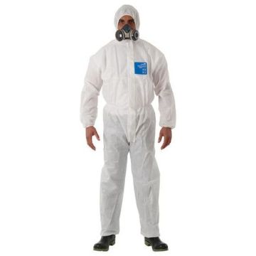 Coverall With Hood,White, L