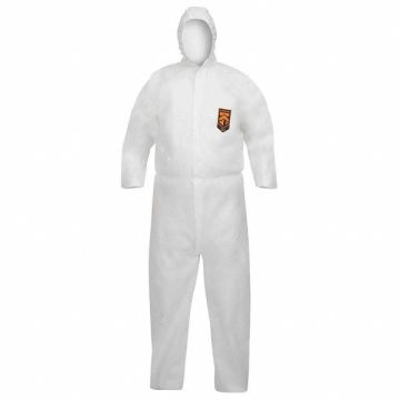 Coveralls White Zipper Closure