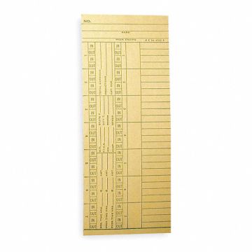 Payroll Time Card Double Sided PK1000