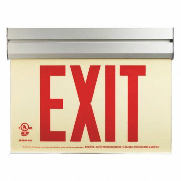Exit Red P50 Single w/Acrylic Frame