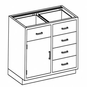 Base Cabinet (5) Drawers Compartment