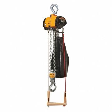 Air Chain Hoist Pull Cord 1000 lb 15 ft