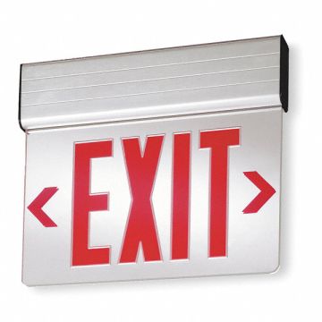 Edge-lit Exit Sign 2.8W Red 2 Faces