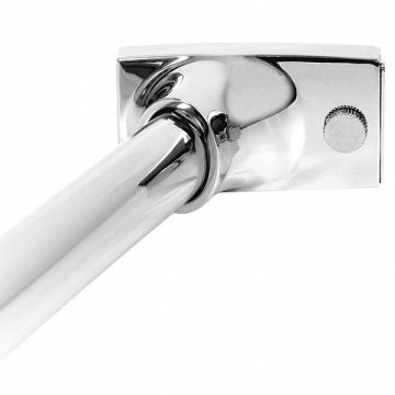 Curved Shower Rod 60 in L Polished PK6