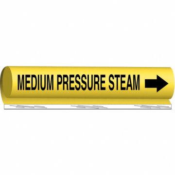 Pipe Mrkr Medum Prssre Steam 9in H 8in W