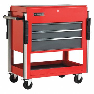 Rolling Cabinet 37 W 20 D 43 H Red