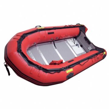 Transom Style Rescue Boat Red 12-1/2 ft.