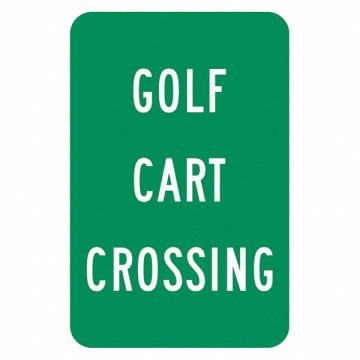 Golf Cart Crossing Traffic Sign 18 x12