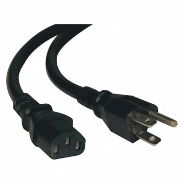 Power Cord 5-15P to C13 10A 18AWG 3ft