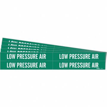 Pipe Marker White Low Pressure Air PK5