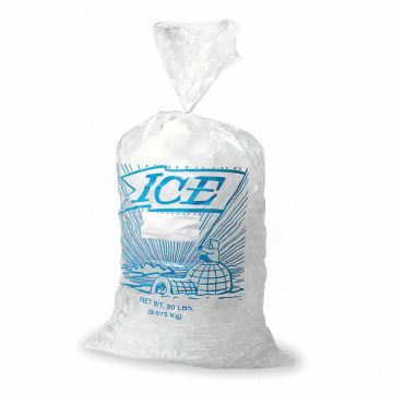 Unprinted Ice Bags 25 lb 30 in PK500