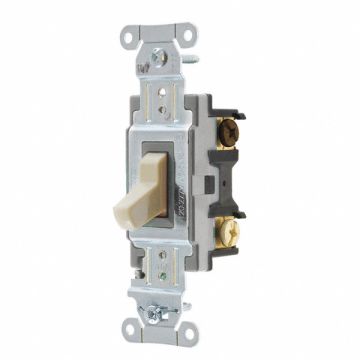 Wall Switch 15A Ivory Toggle 1 to 2 HP