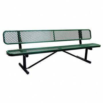 E0154 Outdoor Bench 96 in L 24 in W Green