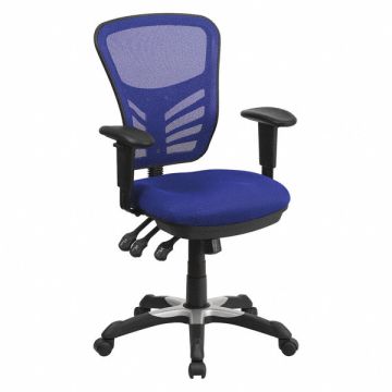 Executive Chair Blue Seat Mesh Back