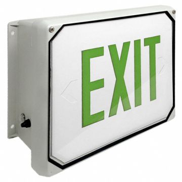 Exit Sign LED Green Letter Color 1 Face